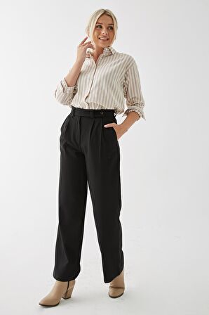 Geniş Paça Pantolon Siyah
