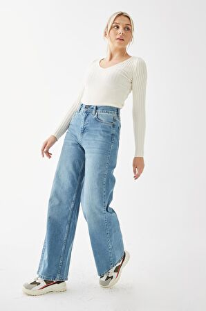 Denim Pantolon Mavi