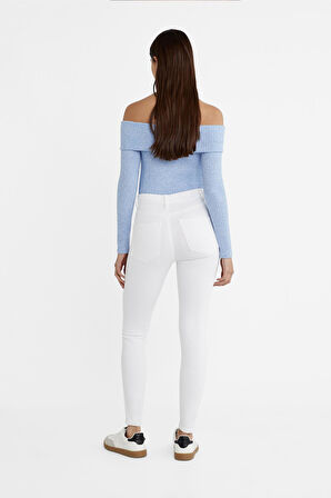 Denim Pantolon Beyaz