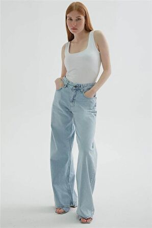 Geniş Paça Denim Pantolon A.Mavi