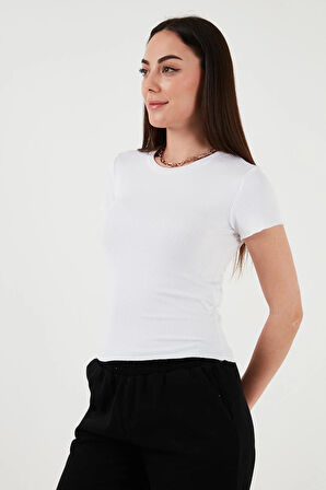 Kısa Kollu T-Shirt Beyaz