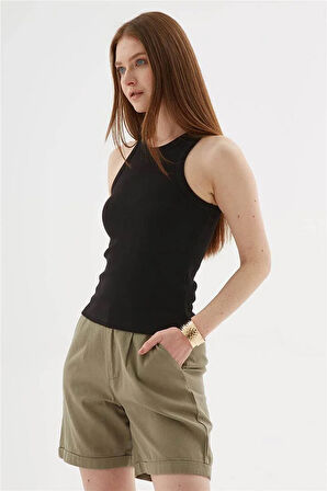 Halter Yaka Atlet Siyah