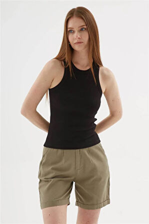 Halter Yaka Atlet Siyah
