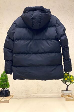 Kapşonlu Oversize Şişme Kaban