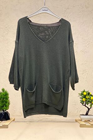 V Yaka Celpli Oversize Merserize Bluz