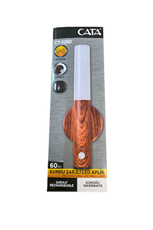 Cata CT-5250 1W Kumru Sensörlü Led Aplik 3200 K