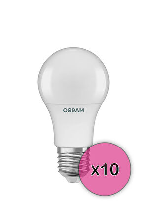 Osram 8,5 W 806 Lümen 2700K Sarı Işıklı Led Ampul 10'lu Paket