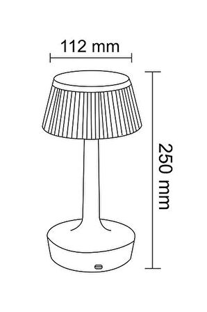 Forlife FL-8071 Curi Dekoratif Şarjlı Masa Lambası