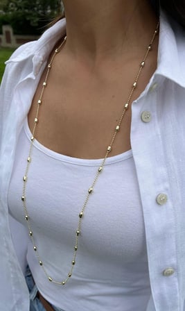 Oval Desen Dolama Kolye