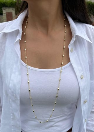 Oval Desen Dolama Kolye
