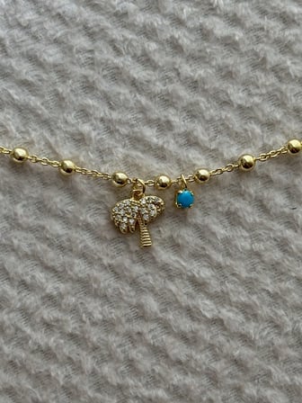 Palmiye Charmlı Gold Halhal