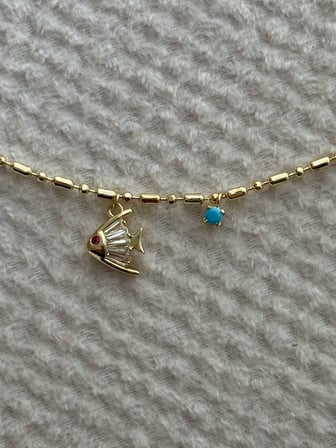 Balık Charmlı Gold Halhal