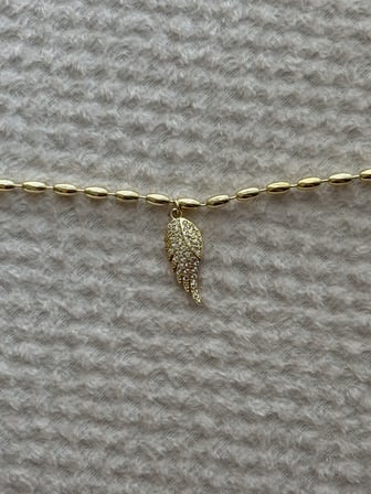 Kanat Charmlı Gold Halhal