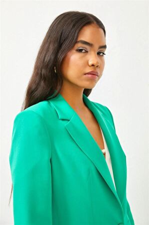 Yeşil Blazer Ceket Pantolon Takım