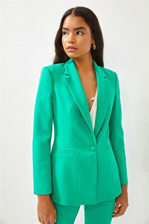 Yeşil Blazer Ceket Pantolon Takım