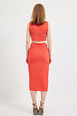 Mercan Simli Örme Kumaş Rahat Kalıp Takım