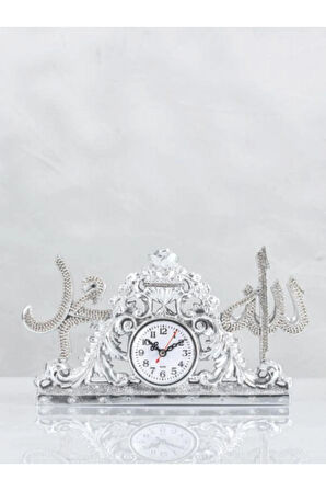 Güllü Saat Lafızlar – 33x18 cm Altın ve Gümüş Renk Seçenekli