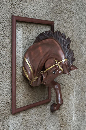At Figürü | Polyester Biblo | Klasik Tasarım (45x25x18)
