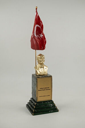 ATATÜRK BAYRAKLI BÜST HEYKEL