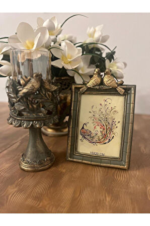 Şık Klasik Hediyelik Kuşlu Çerçeve