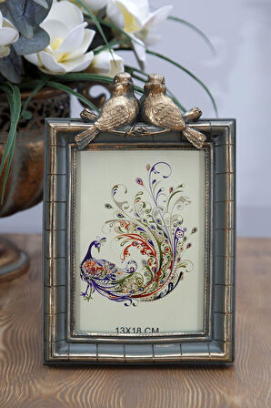 Şık Klasik Hediyelik Kuşlu Çerçeve