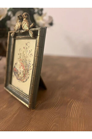 Şık Klasik Hediyelik Kuşlu Çerçeve
