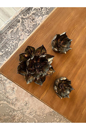 Şık Hediyelik Sehpa Üzeri Lotus Çiçek Seti