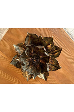 Şık Hediyelik Sehpa Üzeri Lotus Çiçek Seti