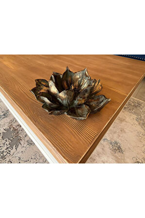 Şık Hediyelik Sehpa Üzeri Lotus Çiçek Seti