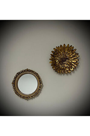 Dekoratif Hediyelik Yuvarlak Dantel Ayna