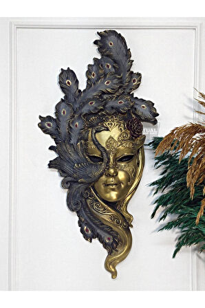 Dekoratif Maske Pano Duvar Heykel (53X26CM)