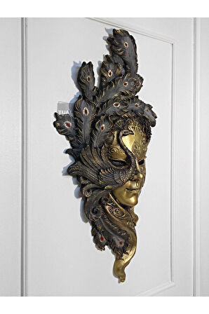 Dekoratif Maske Pano Duvar Heykel (53X26CM)