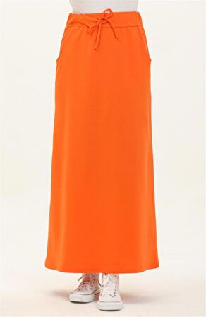 Beli Bağlamalı Cepli Spor Etek - 0152 - Oranj