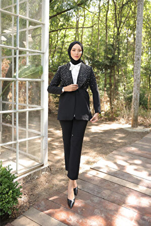 İNCİLİ CEKET TAKIM - 71193.003 - Siyah