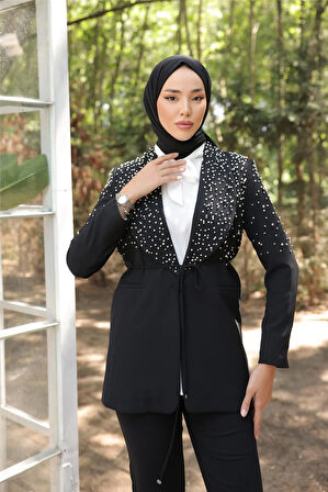 İNCİLİ CEKET TAKIM - 71193.003 - Siyah