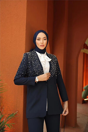 İNCİLİ CEKET TAKIM - 71193.015 - Lacivert