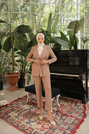 İNCİLİ CEKET TAKIM - 71193.026 - Bej