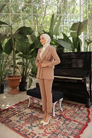 İNCİLİ CEKET TAKIM - 71193.026 - Bej