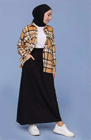 Beli Bağlamalı Cepli Spor Etek - 00152-1.003 - Siyah