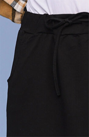 Beli Bağlamalı Cepli Spor Etek - 00152-1.003 - Siyah