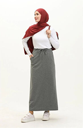 Beli Bağlamalı Cepli Spor Etek - 00152-1.017 - Antrasit