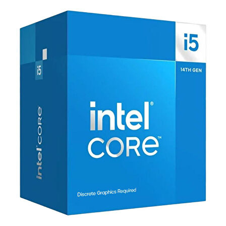 INTEL Raptor Lake i5-14400F VGA'sız, FANLI 10 Cores 2,50/4.70Ghz 20MB LGA 1700