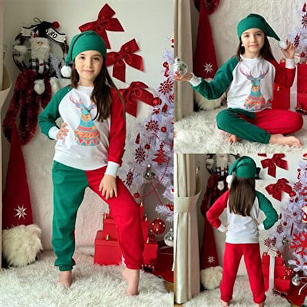 Yeni Yıl Geyik Ho Ho 3 Parça Takım