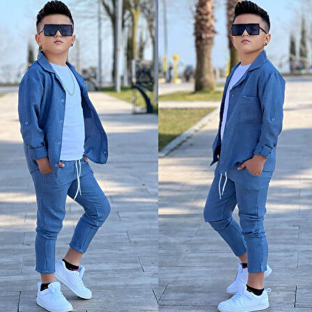 Gömlekli Tarz 3 Parça Takım 