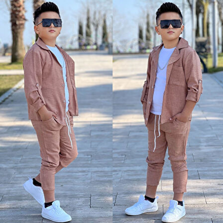 Gömlekli Tarz 3 Parça Takım 