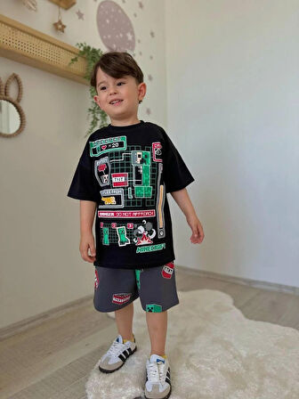 Minecrft Şortlu Yazlık Takım