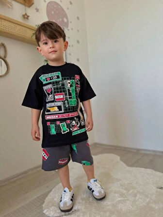 Minecrft Şortlu Yazlık Takım
