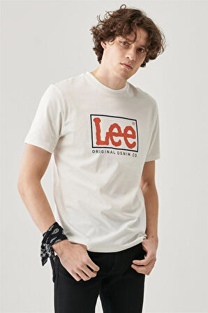 Lightweight SS XM Wobbly Logo Crew Neck Bisiklet Yaka T-shirt Off White