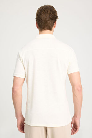 Polo Yaka T-shirt Ecru