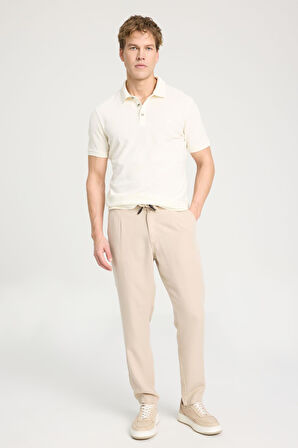 Polo Yaka T-shirt Ecru